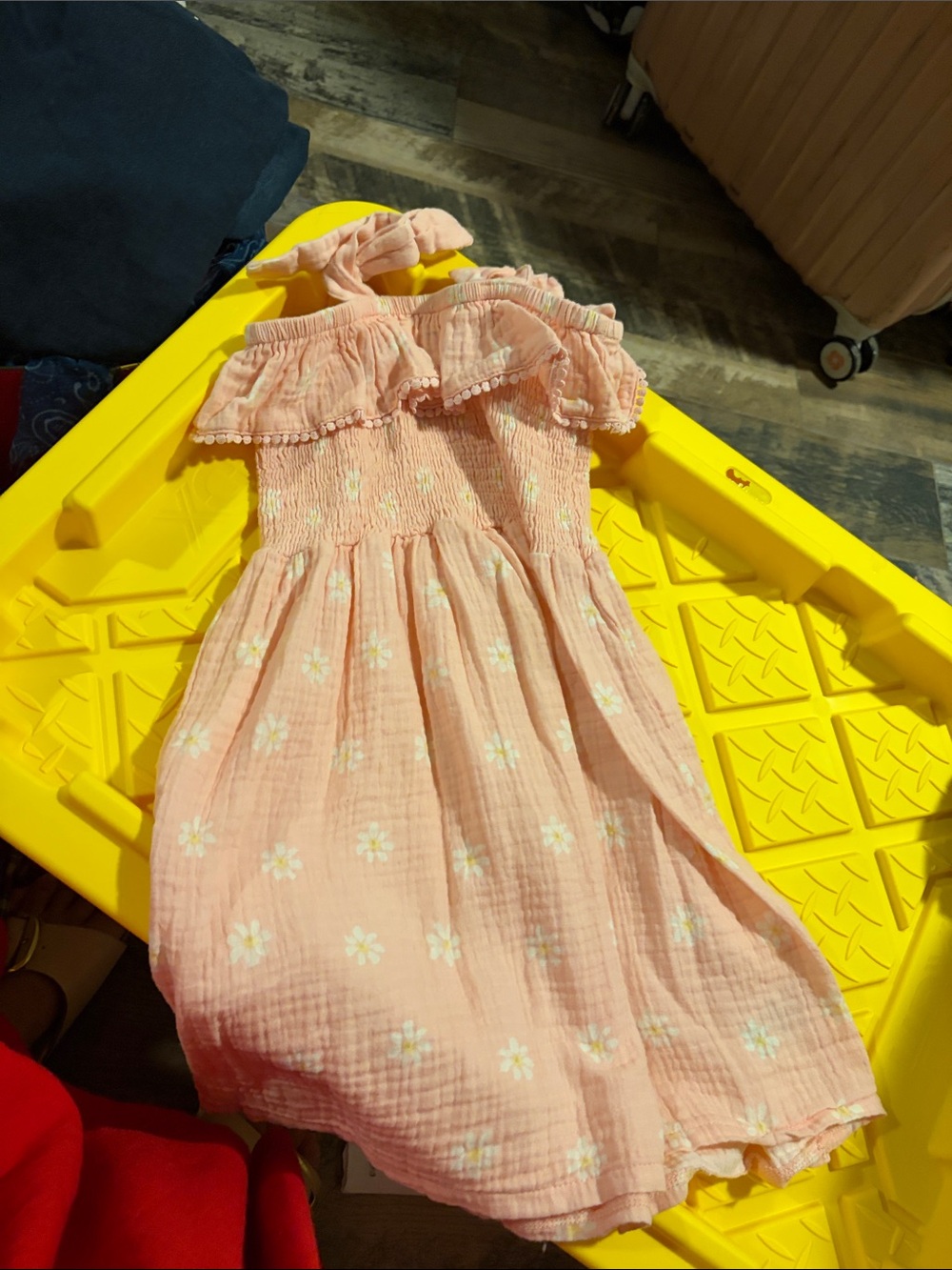 Jessica Simpson Pink Floral Ruffle Girls Dress